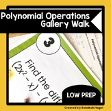 Simplify Polynomials Gallery Walk - Add Subtract Multiply 
