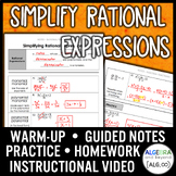 Simplify Rational Expressions Lesson | Warm-Up | Guided No