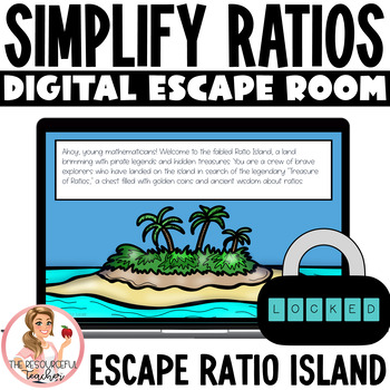 Preview of Simplify Ratios Digital Escape Room | BOOM Cards | 6.RP.A.1