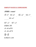 Simplify radical expressions