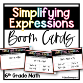 Simplifying Algebraic Expressions - 6th Grade Math Boom Cards