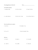 Simplifying Algebraic Expressions - Worksheets and Quiz (C