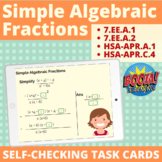 Simplifying Algebraic Fractions Boom Cards for Distance Learning