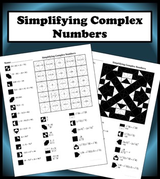 Preview of Simplifying Complex Numbers Color Worksheet