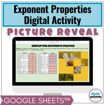 Preview of Simplifying Exponent Rules Digital Activity