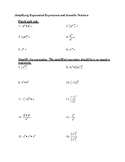 Simplifying Exponential Expressions and Scientific Notation