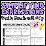 Simplifying Expressions | Brain Break Activity or Review