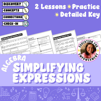 Preview of Simplifying Expressions (Like-Terms & Distributing) - Guided Notes Lesson