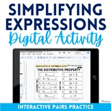 Simplifying Expressions Digital Cooperative Learning Math Game