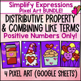 Simplifying Expressions Digital Pixel Art| Like Terms & Di