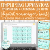 Simplifying Expressions Distribute and Combine Like Terms 