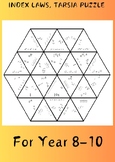 Simplifying Expressions Index Laws Tarsia Puzzle Year 8-10