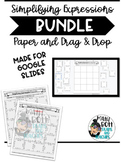 Simplifying Expressions Puzzle BUNDLE