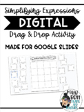 Simplifying Expressions Puzzle DRAG & DROP for GOOGLE SLIDES