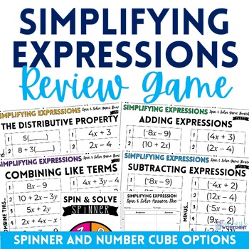 Preview of Simplifying Expressions Cooperative Learning Review Game