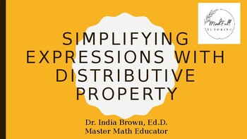 Preview of Simplifying Expressions Using Distributive Property