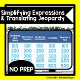 Simplifying Expressions and Translating Jeopardy Game - Re