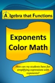 Simplifying Expressions with Exponents Color By Number *DI