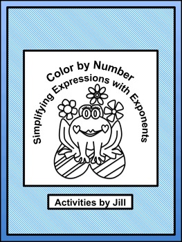 Preview of Simplifying Expressions with Exponents Color by Number (Distance Learning)