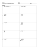 Simplifying Expressions with Exponents Worksheet and Answe