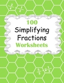 Simplifying Fractions Worksheets