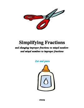 Preview of Simplifying Fractions-A Cut and Paste Activity