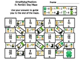 Simplifying Fractions Activity: St. Patrick's Day Math Maze