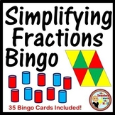 Simplifying Fractions Bingo Game w/ 35 Bingo Cards I Fract