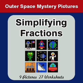 Simplifying Fractions - Color-By-Number Math Mystery Pictures
