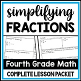 Simplifying Fractions Lesson & Quiz: 4th Grade Fraction Co