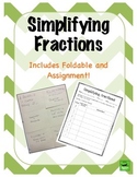 Simplifying Fractions Foldable