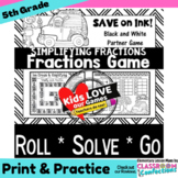 Simplifying Fractions Game: 5.NF.A.1: 5th Grade Fractions 