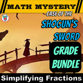 Simplifying Fractions Math Mystery Differentiated GRADE Bu