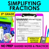 Simplifying Fractions Notes & Practice | + Interactive Not