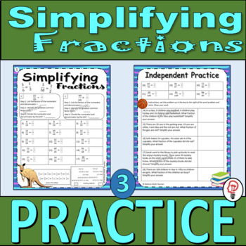 Preview of Simplifying Fractions - Practice Worksheets