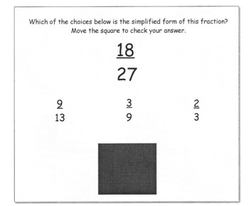 Preview of Simplifying Fractions - Smartboard Presentation - Review