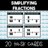 Simplifying Fractions Task Cards TEKS 4.3C