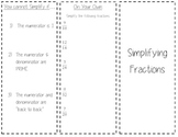 Simplifying Fractions Trifold