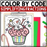 Simplifying Fractions Winter Holidays & Christmas Coloring Pages