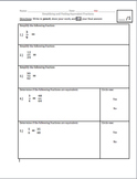 Simplifying Fractions and Equivalent Fractions Mini Quiz