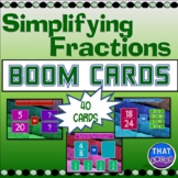Simplifying Fractions to Lowest Terms Practice Boom Cards