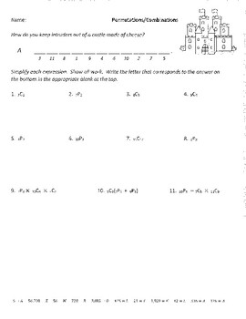 permutations worksheet grade 12