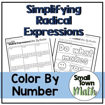 Preview of Simplifying Radical Expressions Color by Number | Algebra