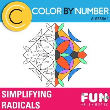 Preview of Simplifying Radical Expressions Color by Number *Differentiated*