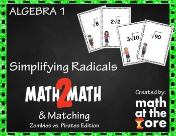 Preview of Simplifying Radical Expressions - MATH2MATH