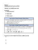 Simplifying Radical Expressions & Radical Operations Guided Notes