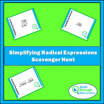 Preview of Simplifying Radical Expressions Scavenger Hunt