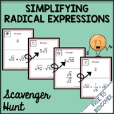 Simplifying Radical Expressions Scavenger Hunt Activity