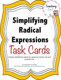 Simplifying Radical Expressions Task Cards