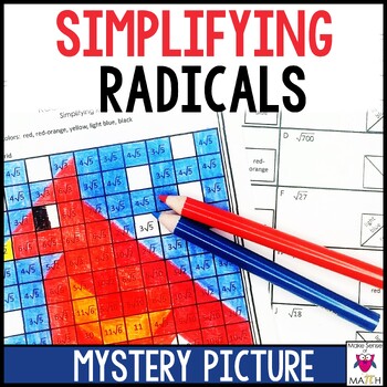 Preview of Simplifying Radicals Coloring Activity | Square Roots